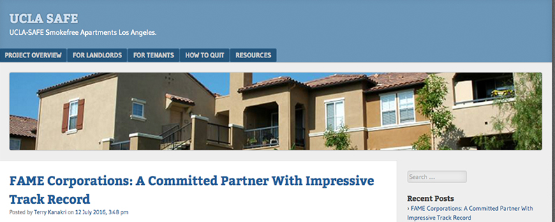 FAME Corporations Featured on UCLA SAFE Website